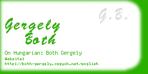 gergely both business card